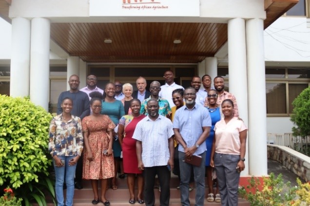 Country representatives and staff of IITA Ghana with the representatives of the French Embassy in Nigeria and Ghana