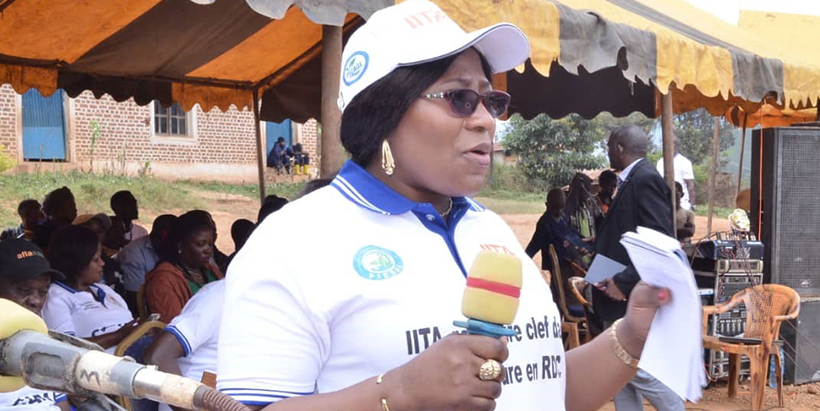 IITA partnership officer (South-Kivu), Francine Nsindabagoma, represented IITA at the fair.