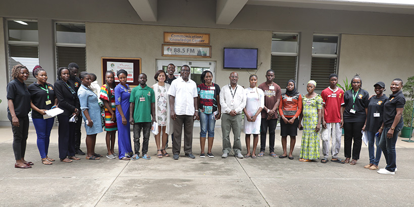 IITA team with the Soybean farmers and beneficiaries of the outreach program.