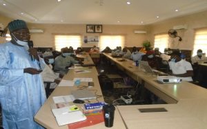 IITA Senior Systems Agronomist, Nkeki Kamai, facilitating the IPM training in Yola, Adamawa State