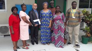 Picture of Kenton Dashiell, IITA DDG-P4D (3rd from left) with the Advisory Council members and AgResults staff