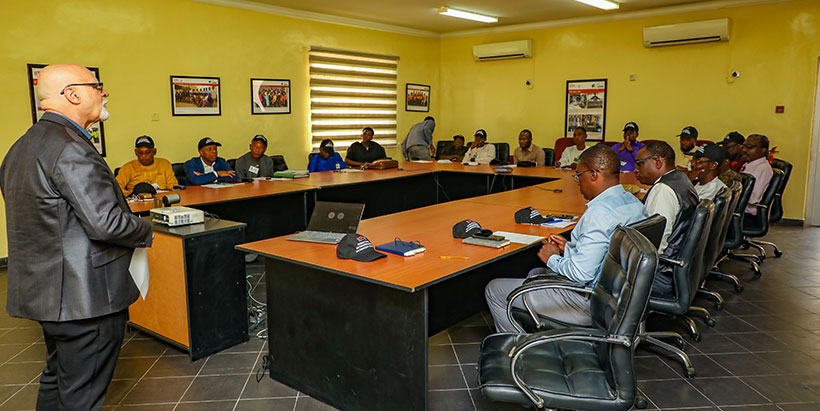 Kenton Dashiell addressing the participants during the closing ceremony program.