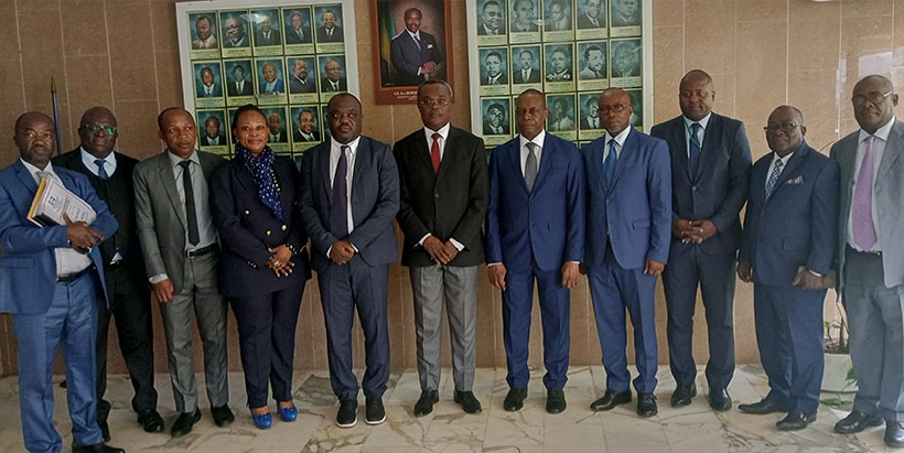 Members of the IITA and Government of Gabon teams at the signing ceremony.