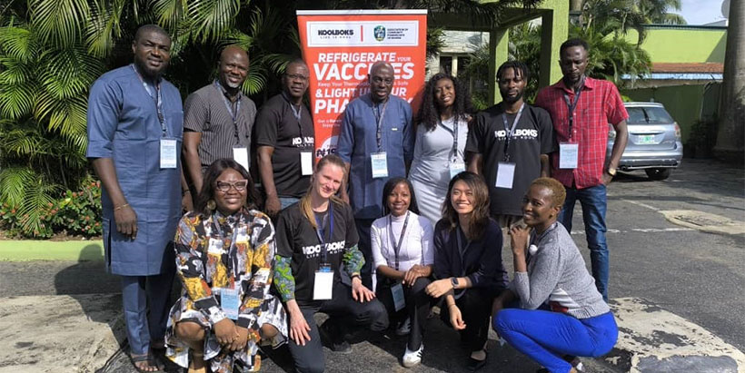 Members of the IITA team, the International Water Management Institute (IWMI), the World Food Programme (WFP) and Koolboks Limited at the workshop in Lagos.