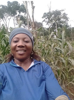 Mvondo Michelle, a seed producer and one of the participants.