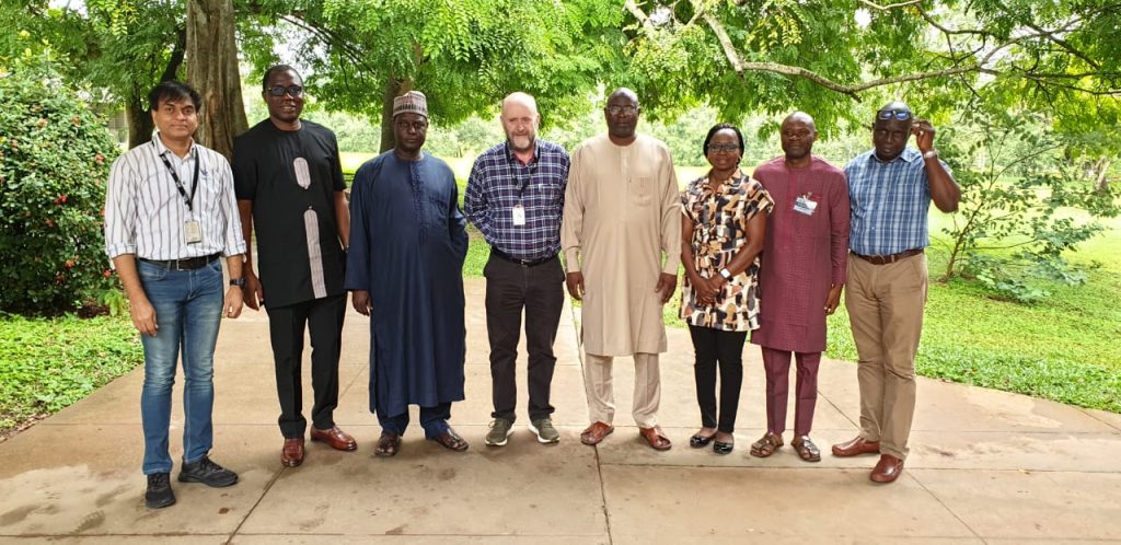 The delegation from NASC, and NRCRI with Michael Abberton and Lava Kumar