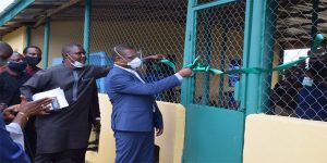 The factory commissioning by Project Coordinator of HYPREP, Dr Marvin Dekil, representing the Honorable Minister of Environment Dr Mohammad Mahmood Abubakar.