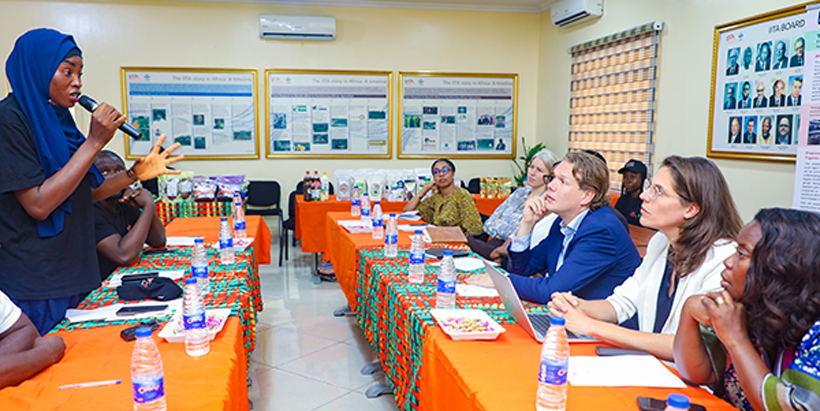 One of YAS Project's participants, Azeezat Lawal, addressing the delegation.