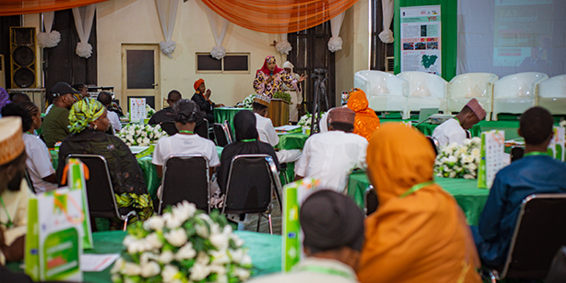 One of the speakers addressing the participants