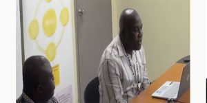 Kayode Awobajo (right), PDAU Interim Head, welcoming the webinar participants.