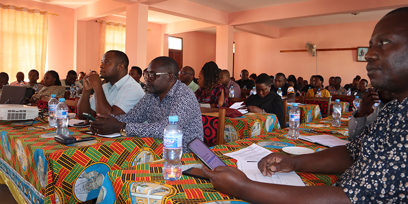 Participant concentrating during training workshop 
