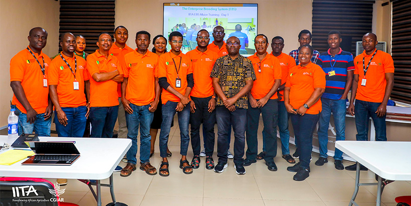 Participants at the training with IITA Head of Breeding John Derera.