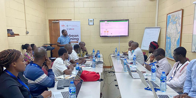 Participants listening to a facilitator during the workshop.