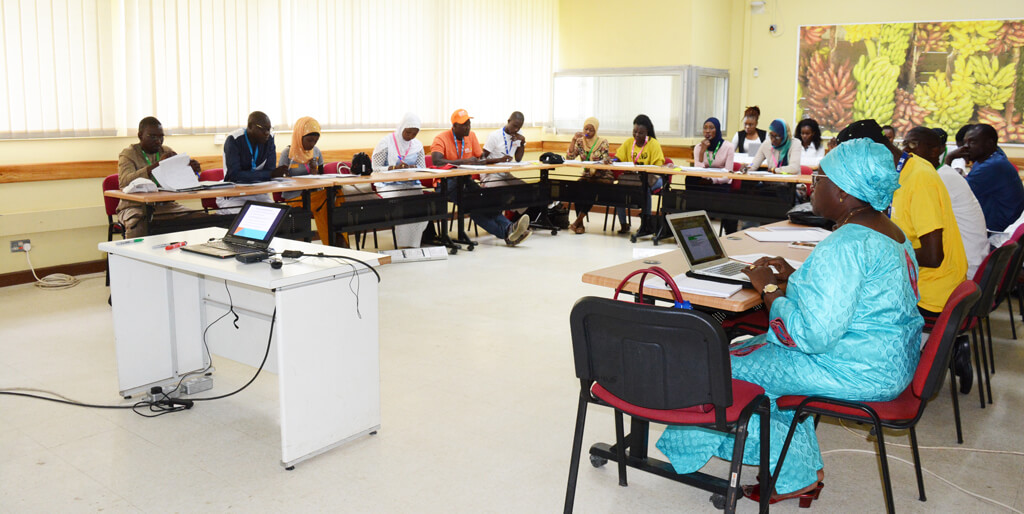 Picture of participants undergoing an evaluation exercise during the training