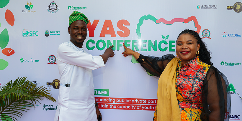 Policy Advisor, Food Security and Climate, Embassy of the Kingdom of the Netherlands in Nigeria, Foluso Adejoro; and the CEO, IITA Youth in Agribusiness Office, Aline Mugisho at the event.