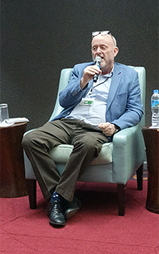 Professor Michael Abberton during the panel session.
