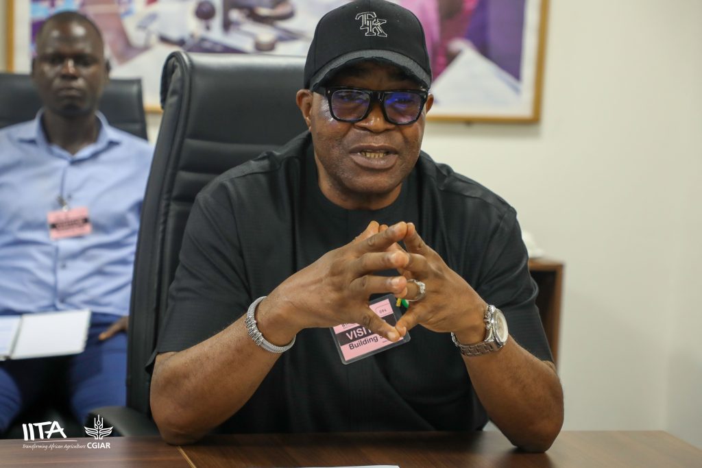 Senior Special Adviser (SSA) on Agriculture and Agribusiness to the Ondo State Governor, Honorable Rotimi Akinsola explaining how Ondo State agricultural sector would be transformed.