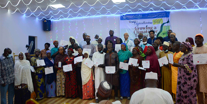 Some award recipients with IAA staff at this year’s World Agriculture Day.