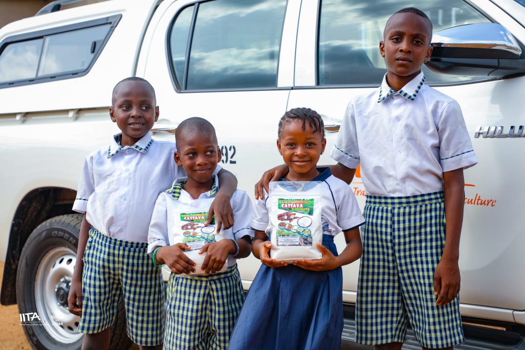 Some of the Wajina International school pupils trained by Sefa Veronica