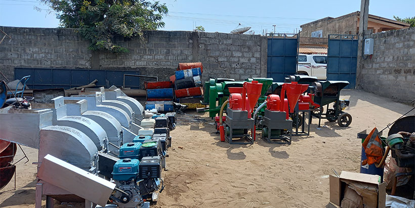 Some of the machines during the handover ceremony. 