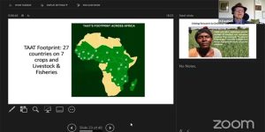 Dr Kenton Dashiell highlighting TAAT’s role in transforming Africa’s agriculture.
