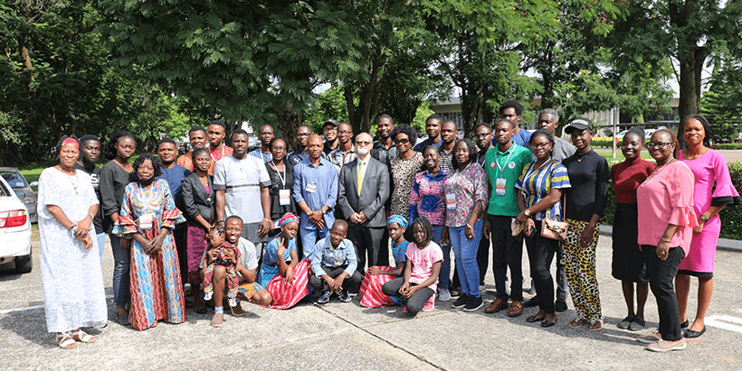 The Circularity Africa team with IITA DDG-P4D Kenton Dashiell (center).