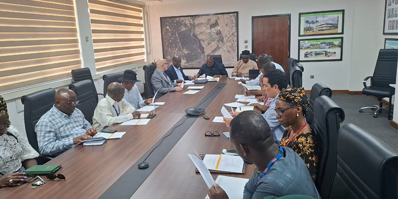 The IITA research and Management teams during discussions with the AfDB team.