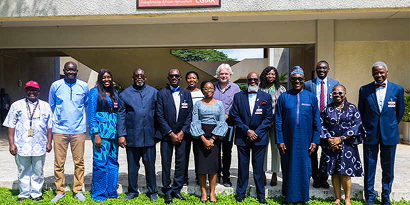 The Lagos Business School delegation led by Victor Banjo, Director for Executive Education with the IITA Director General Dr Simeon Ehui and IITA team.
