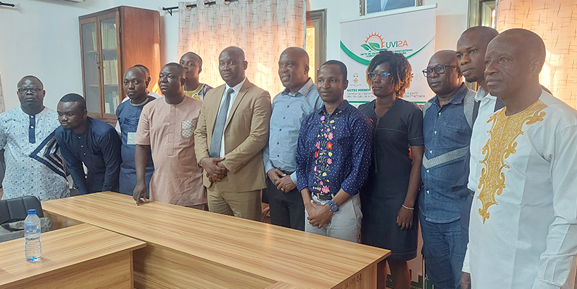 The finance team with the Director of plant sector Min of agric and Dir of research at ITRA.