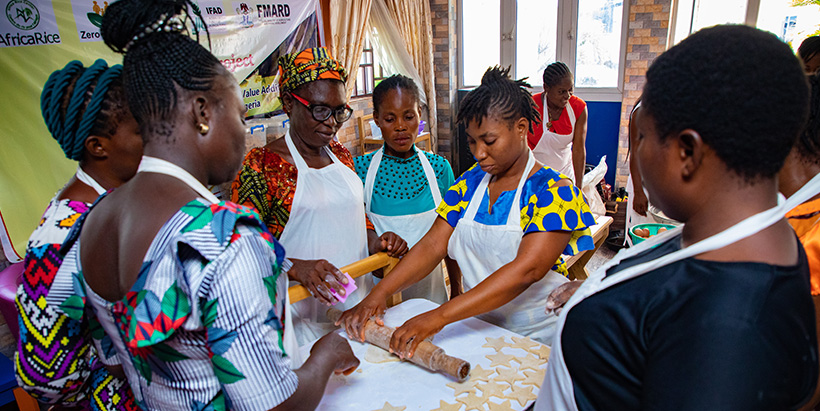 The training advocated using rice flour for baking pasteries such as butter cookies.