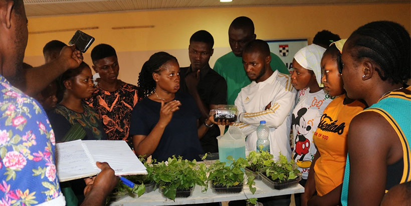 Training ABUAD farm staff