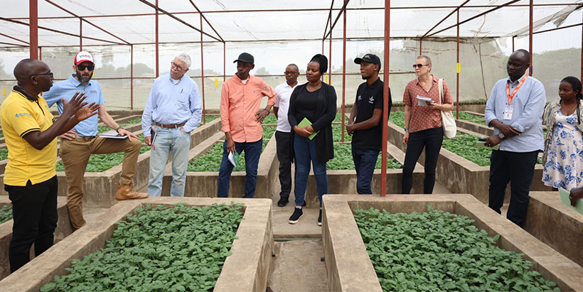 US delegation, led by Robert Bertram, third from left, and other project partners 