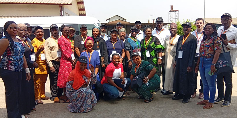 WATEA Stakeholders at the cassava processing factory at IITA, Ibadan.