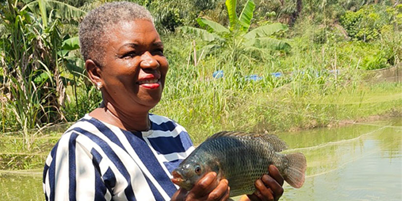 WorldFish project beneficiary, Agbor Delta State.