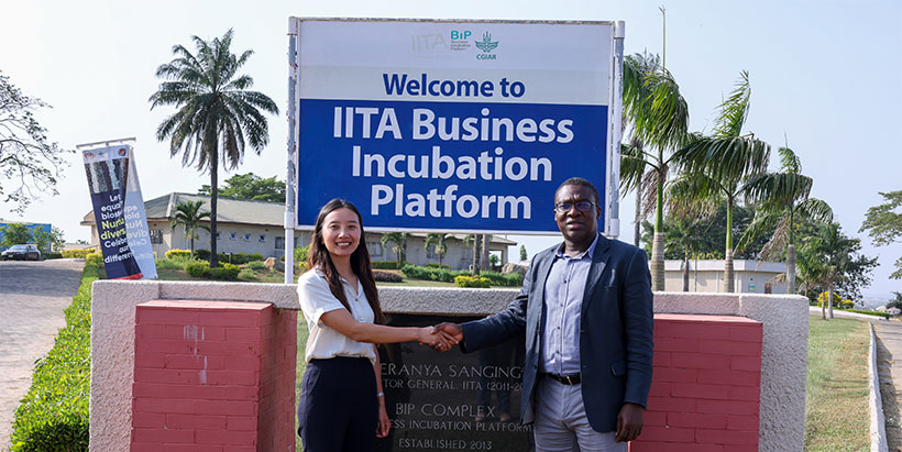 Xiaoyan Ma, Senior Manager of African Affairs and the CEO of IITA BIP at the IITA Business Incubation Platform Center.