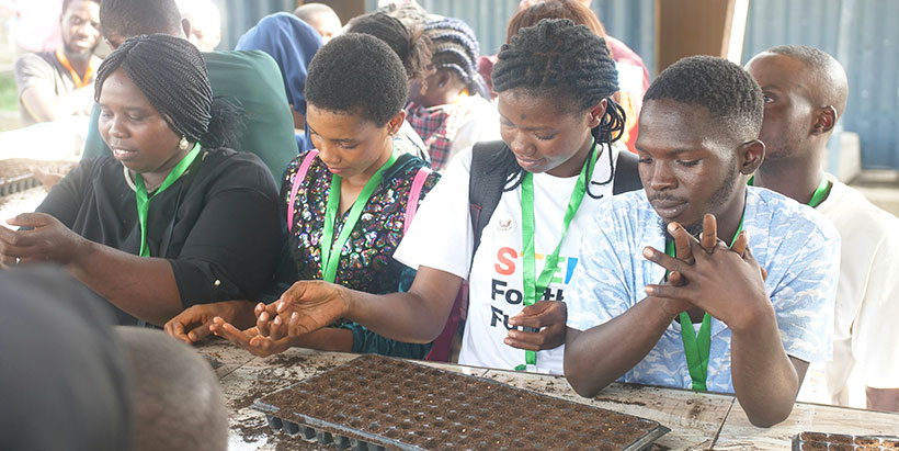 YAS 2023_Beneficiaries engaged in experiential learning in the Horticulture value chain.