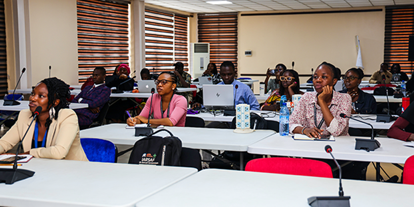Young researchers during the IARSAF symposium at IITA headquarters in Ibadan.