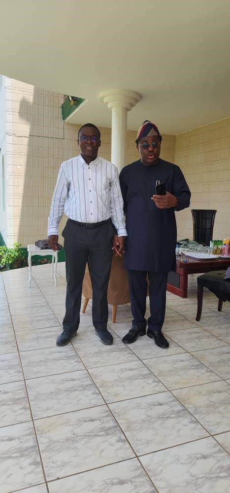 Zero Hunger Project Lead (left) with Nigerian Ambassador to Togo H.E. Adebowale J. Adesina.