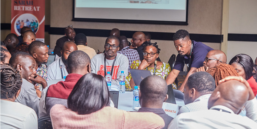 Some of IITA Southern Africa Hub staff during a breakout session at the retreat.