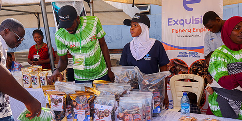 Some participants exhibiting their products