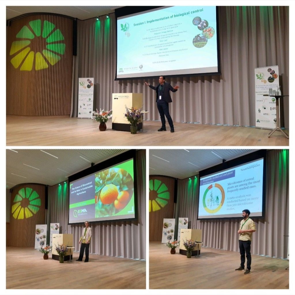  Ortega-Beltran giving the keynote inaugural presentation of the International Organization for Biological and Integrated Control, West Palaearctic Regional Section (IOBC-WPRS) meeting at Wageningen University and Research.