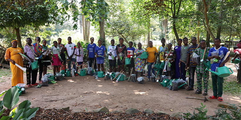 LAPO Microfinance Bank youth empowerment beneficiaries with their start-up kits.