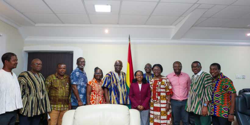 Stakeholders during the advocacy visit to the Minister of Food and Agriculture in Ghana.