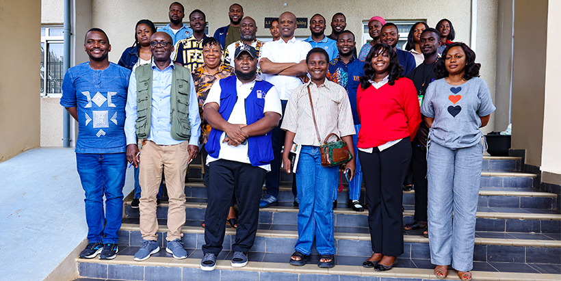 The UNDP team after a meeting with the IITA Youth Agripreneurs.
