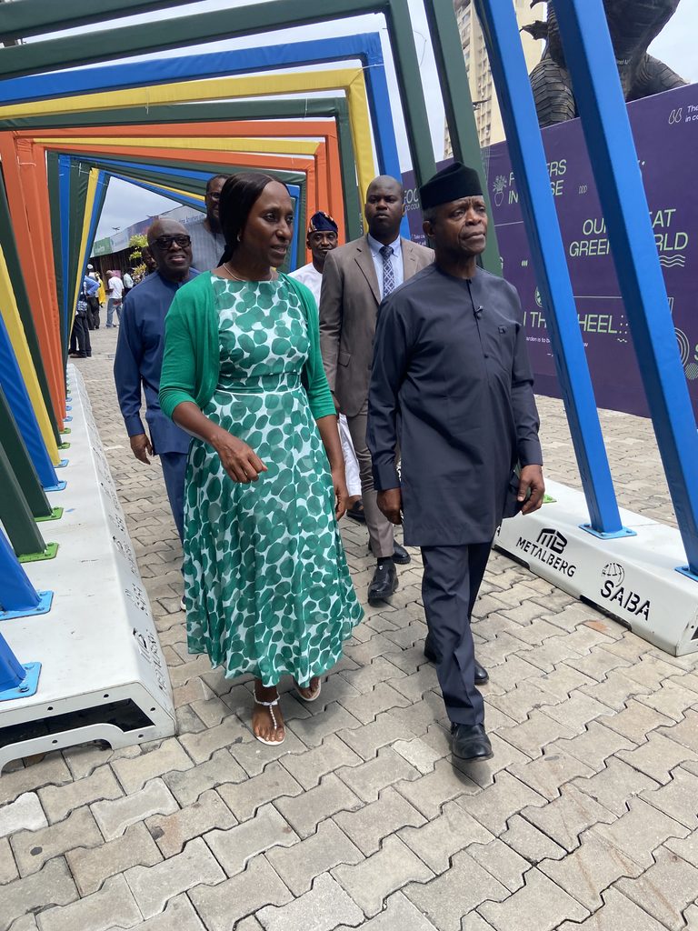 Nigeria's immediate past Vice President, Professor Yemi Osinbajo, and his wife, Her Excellency Dolapo Osinbajo, at the Open Day for Gardeners 2026.