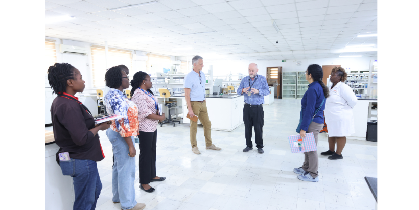 PowerPollen delegates on a tour of IITA Bioscience Laboratory.
