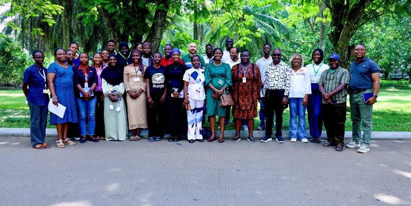 Participants pose for a group photograph after the seminar, inspired by Professor Carlos Iglesias’s remarkable journey and contributions to advancing sustainable food systems through African crop research and innovation.