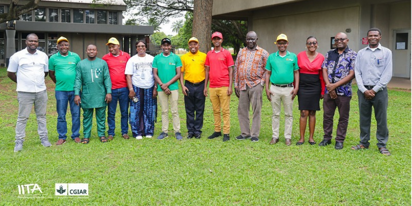 IITA Head of Breeding, Prof John Derera, and IITA Product Manager, Dean Muungani, alongside participants at the close of the training.
