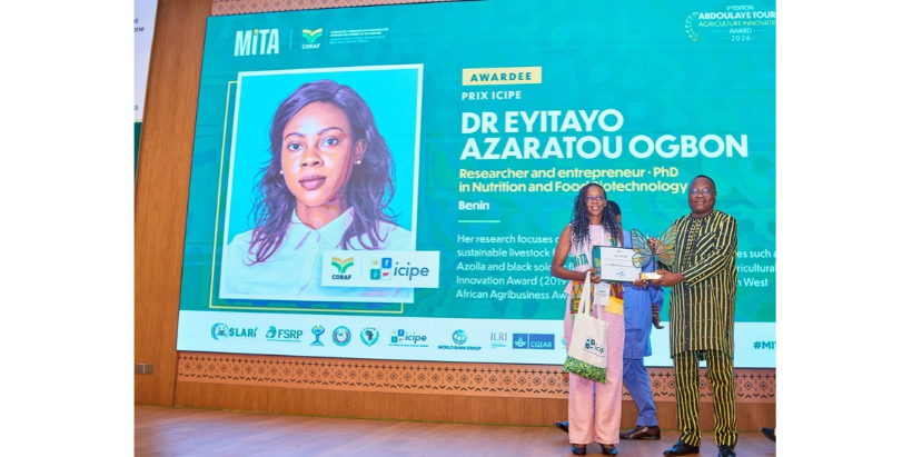 Dr Eyitayo Azaratou Ogbon receiving her award during the MITA 2026.