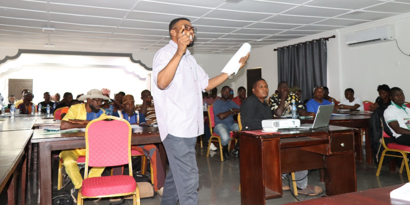 Lecture session for the training of farmers